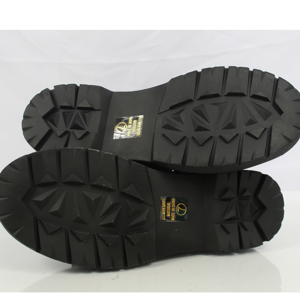 Size 6 Black Crocodile Lace Up Lug Sole Military - Picture 7 of 7